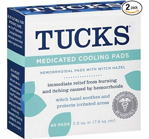 Tucks Medicados Paneles De Enfriamiento - 40 Ct, Paquete De 