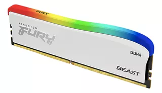 MEMORIA KINGSTON 8GB DDR4 3600 FURY BEAST BLANCA RGB GAMER