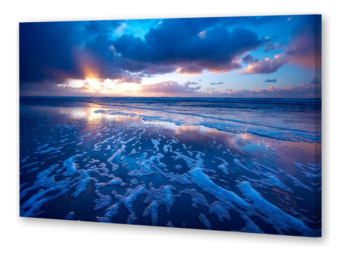 Cuadro 20x30cm Mar Atardeceder Amanecer Olas Orilla