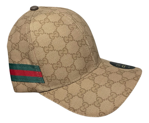 Boné Gucci Aba Curva Ajustável Unissex Dourado-escuro Un Lisa