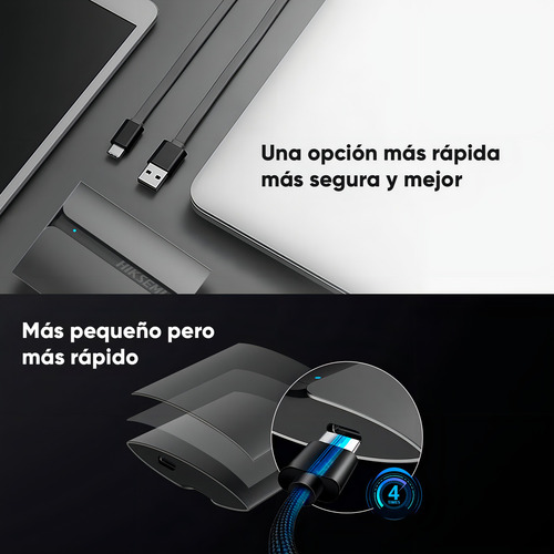 Disco Duro Portatil Ssd 2 Tb Conector Usb Tipo C 3.1