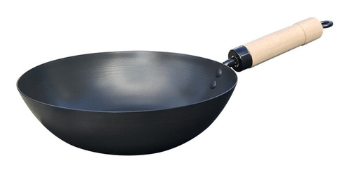 Wok Sarten 25 Cm Antiadherente Mango Madera Exdura Teflon