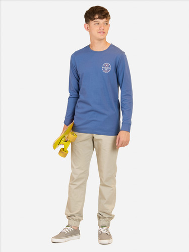 Polera Ml Flamingo Celeste Infantil Maui And Sons