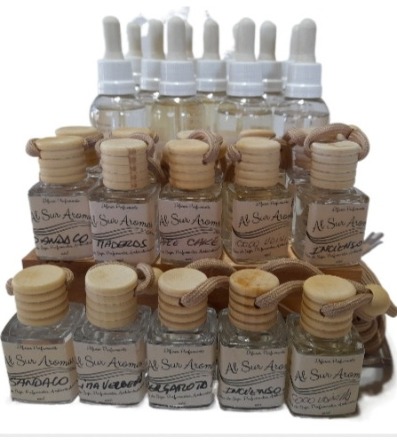 Kit Mini Difusor Auto / Vestidor Más Recarga Repuesto