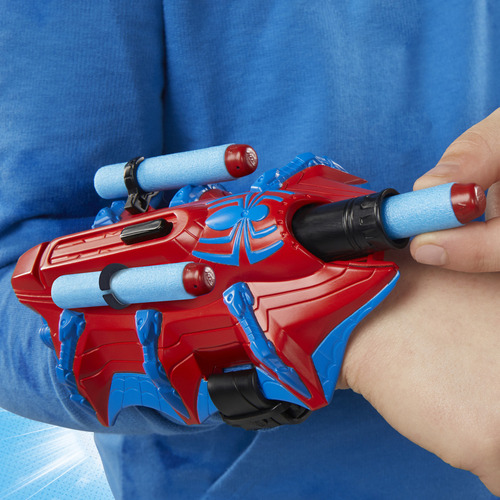 Lanzador De Dardos Nerf Marvel Spider-man Thwip-tech, Color Rojo Spiderman