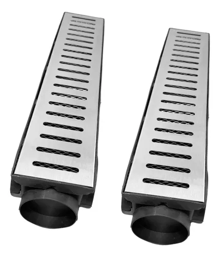 comprar Ralo 10x100 Inox 304 Em 2 Módulos Com Cocho E Tela
