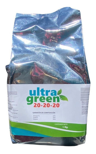 Ultra Green Triple 20, Fertilizante Crecimiento 1 Kg 