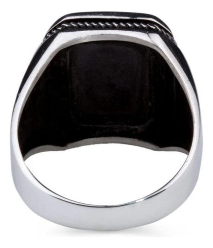 Sortija Para Hombre Con Piedra Ónix En Plata 950