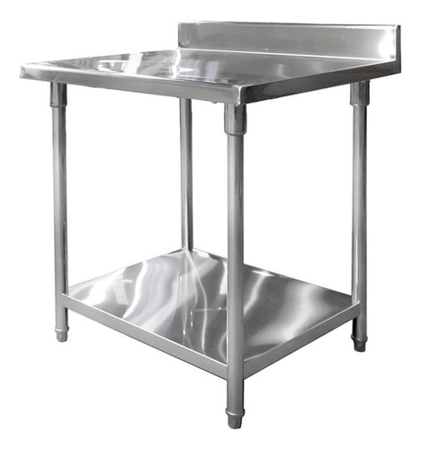 Mesón Con Respaldo Acero Inox 80 X 70 X 85 Cm