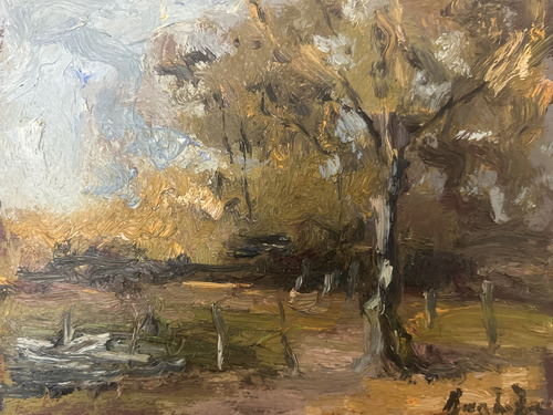 Jorge Barboza Óleo S/madera 30 X 30 Cm. Precio X Unidad (Usado)