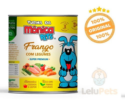 Ração Natural Turma Da Monica Pets Cachorro Frango E Legumes