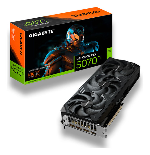 Placa De Vídeo Rtx 5070 Ti 16gb Windforce Oc Gddr7 Gigabyte