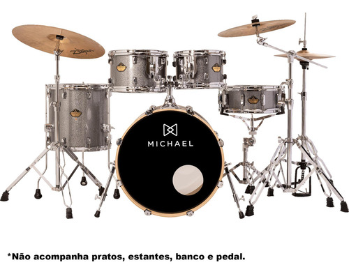 Bateria Brg Bright Grey Kit Michael Legacy Birch 22 Dmb522