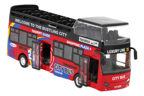Colección De Simulación De Juguete De Autobús De Dos Rojo