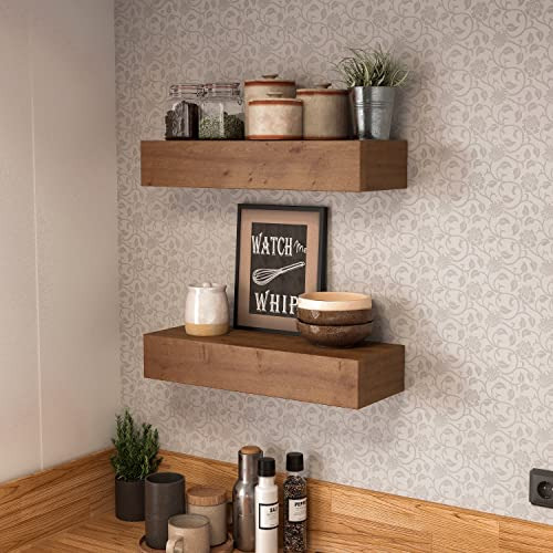 Repisas Flotantes De Pared, Estante De Pared De Madera Rústi