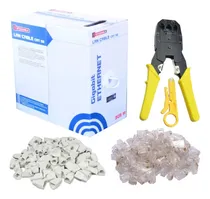 Comprar Combo Cable Utp Cat5e 305mts Crimpeadora Fichas Rj45 X100