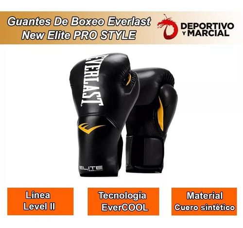 Imagen 3 de 7 de Guantes Boxeo Everlast Elite Pro Style Entrenamiento Gloves