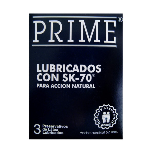 Preservativo Prime Lubricado Sk70 X 3