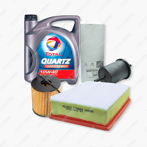 Kit 3 Filtros + Aceite Total Peugeot 308 Y 408 2.0 Nafta