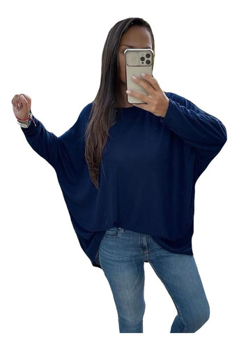 Imagen 2 de 10 de Remera Remeron Murcielago Mujer Talles Amplios Moda A09