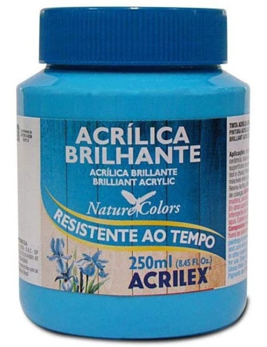 Tinta Acrilica Brilhante 250ml Azul Celeste 503 Acrilex