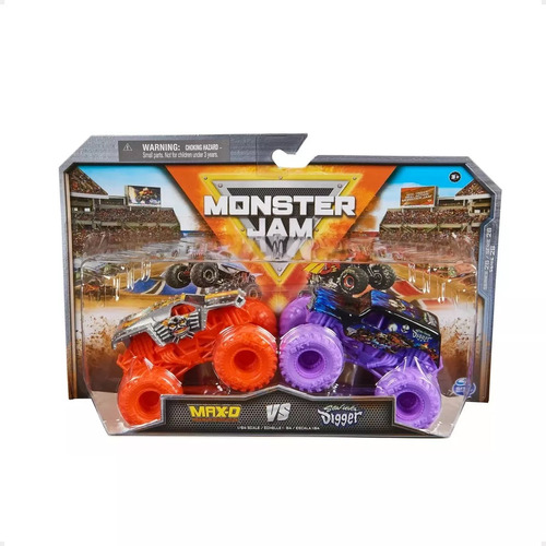 Monster Jam 2 Vehiculos 1.64 Metal Surt Int 58702 Original