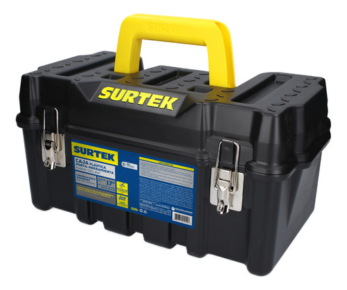 Surtek Caja Portaherramientas Plástica 17 Broches Metal