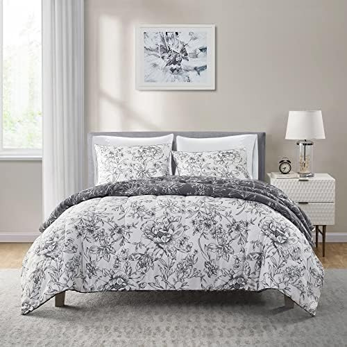 Shalala New York Edredón Floral Reversible Tamaño King, Jueg