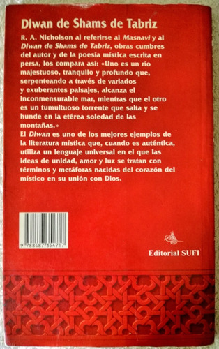 Diwan De Shams De Tabriz De Jalaluddin Rumi - Editorial Sufí