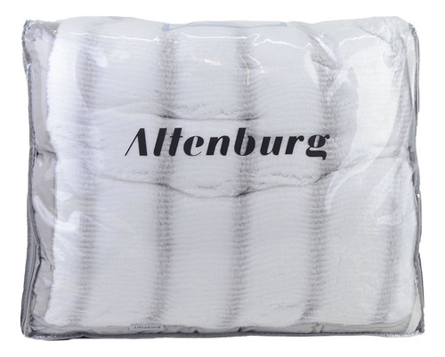 Cobertor King Altenburg Plush Ocean Cinza Nuvem - 1350111