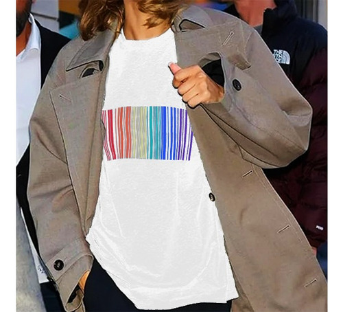 Playera Diseño Rayas Cuello Redondo Manga Corta Para Hombre