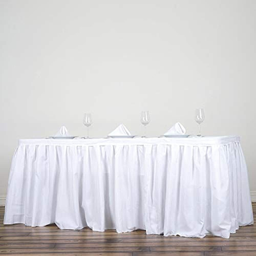 Balsacircle 21 Pies X 29 Pulgadas Poliester Blanco Banquete