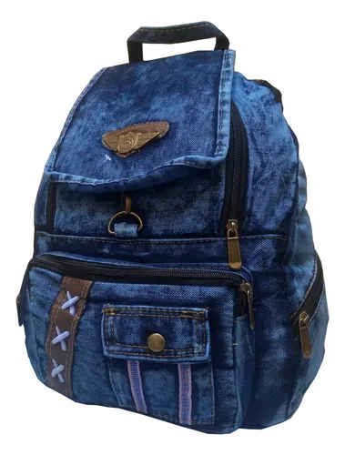 Mochilas cheap de mezclilla