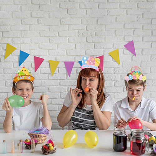 Diadema Con Tema De Pascua Para Niños, 6 Uds., Decoración