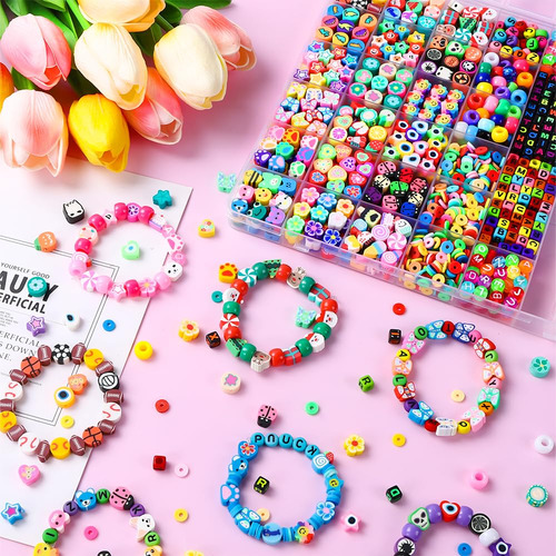 Kit Para Hacer Pulseras Con Perlas De Arcilla Polimérica Dul