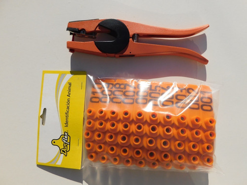 Pinza Para Caravanas + 50 Caravanas Durflex Chicas Numeradas