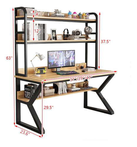 Computer Desk With Hutch And Bookshelf Desk And Bookshelf