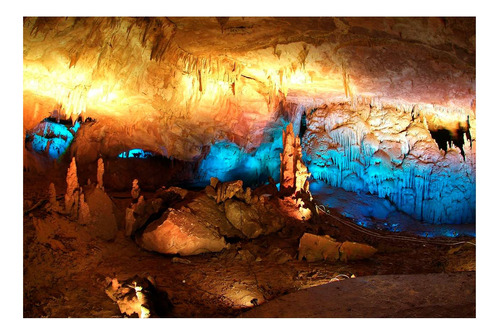 Vinilo 40x60cm Cuevas Impresionantes Vivos Colores