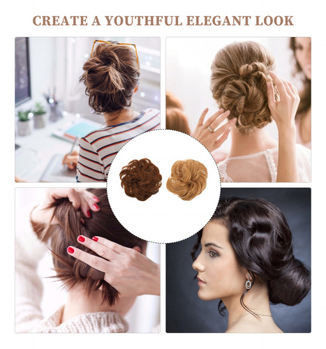 Peluquería Para Mujer, Pelo Recogido, Moño, 2 Unidades