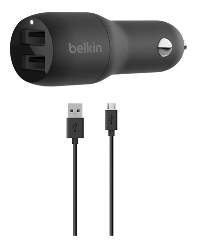 Kit Cargador Doble Belkin 4.8a Auto 12v + Cable Micro  Orig