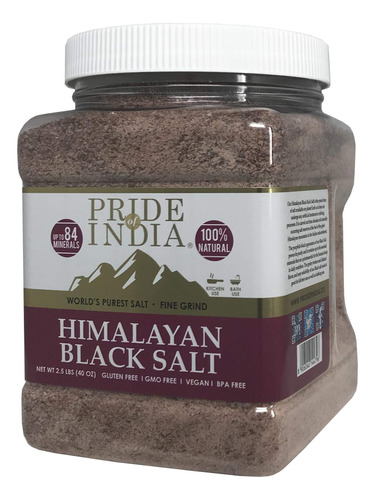 Sal Del Himalaya Negra Fina Molienda 1 Kg Kala Namak