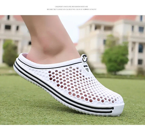 Sandalias De Playa Sin Cordones De Malla Para Hombre - Zapat
