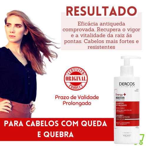 Shampoo Dercos Vichy Antiqueda Energizante 400 Ml