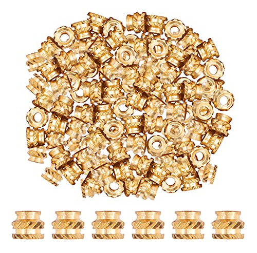 120pcs Brass Knurled Nuts Threaded Heat Embedment Nut F...