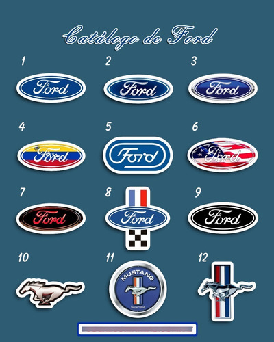 Imagen 10 de 10 de Calcomanías De Carros Y Camionetas Del Logo: Ford Motors