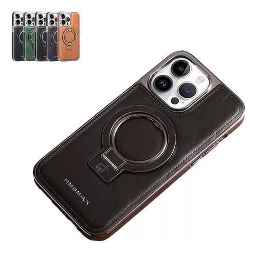Funda De Piel De Lujo D Con Soporte Invisible Para iPhone