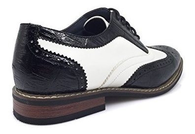 Zapatos Oxfords De Hombre Con Cordones En 2 Tonos
