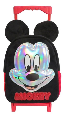 Mochila Con Carro Mickey Km217 Disney Original 12''