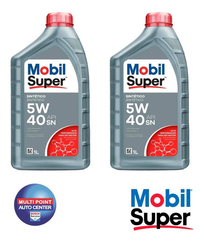 Imagem 1 de 3 de Kit 2 Óleos Motor Mobil Super 3000 X5 5w40 Sint 2 Litros