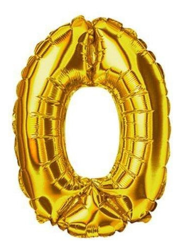 Balão Metalizado Numeral Dourado 40 Polegadas Golden Festa Cor 0